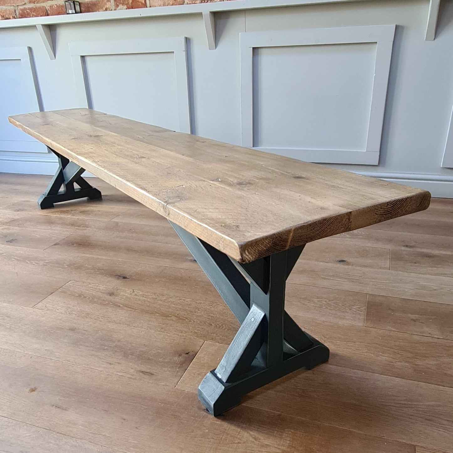 Reclaimed Trestle Bench