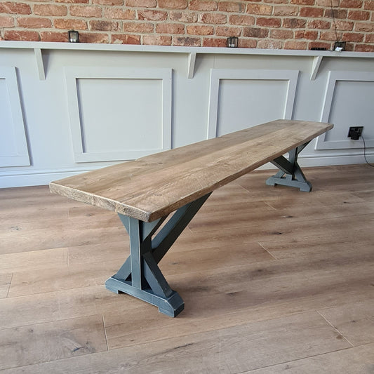 Reclaimed Trestle Bench
