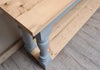 Rustic console table painted in Lulworth blue