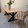 Cross Frame Trestle Table Indoor / Outdoor - Made from reclaimed wood - Any colour or size