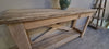 Rustic console table with shelf