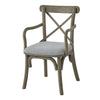 Copgrove Collection Cross Back Carver Chair With Fabric Seat