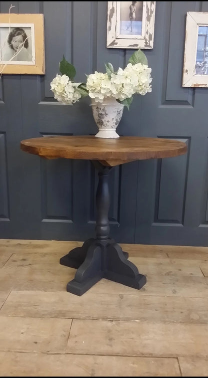 Round Shabby chic reclaimed pub table