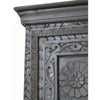 Carved Black and White Bookcase