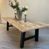 The 'Industrial' Distressed Farmhouse Dining Table - made from reclaimed wood