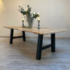 The 'Industrial' Distressed Farmhouse Dining Table - made from reclaimed wood