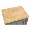Natural and Black One Door Side Table