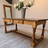 The 'Edinburgh' Refectory table - Made From Reclaimed Wood (Distressed Wooden Top)