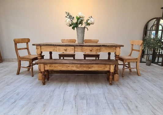 The 'Edinburgh' Refectory table (pictured with the dark oak finish)