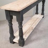 Rustic console table painted in Annie Sloan 'Graphite'