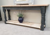 Rustic console table painted in Annie Sloan 'Graphite'