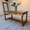 The 'Edinburgh' Refectory table - Made From Reclaimed Wood (Distressed Wooden Top)