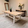 The 'St Ives' Distressed Farmhouse Dining Table - made from reclaimed wood