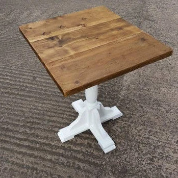 Square Pub Table Made From Reclaimed Wood