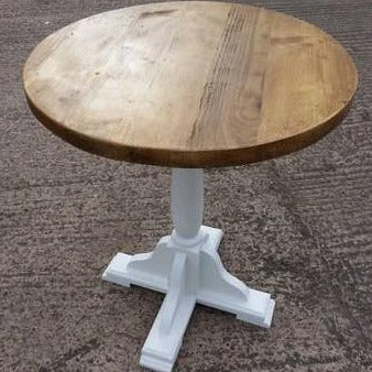 Round Shabby chic reclaimed pub table - Country Life Furniture - Quality Interiors